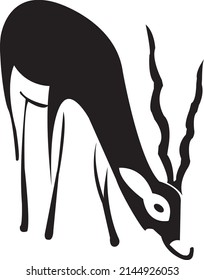 
stylized deer in black color