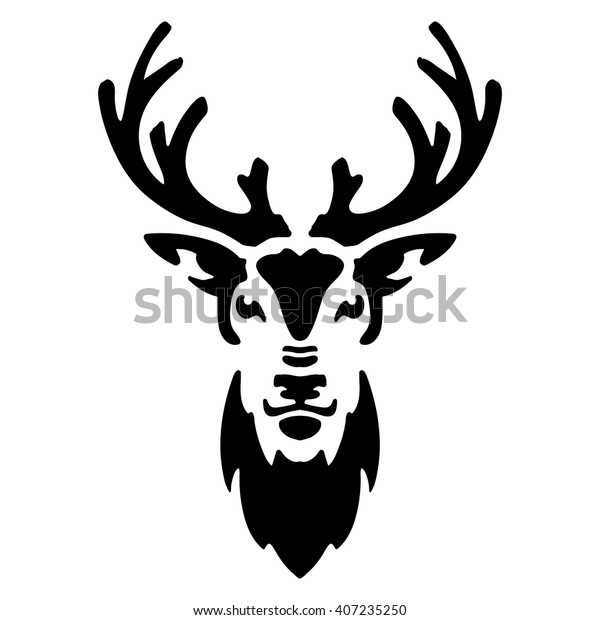 reindeer head stencil