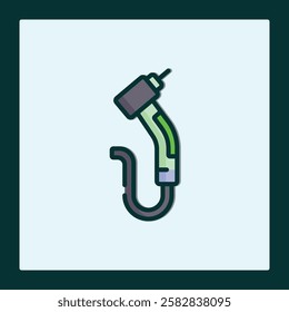 Stylized Dental Drill Icon: Modern Healthcare Graphic