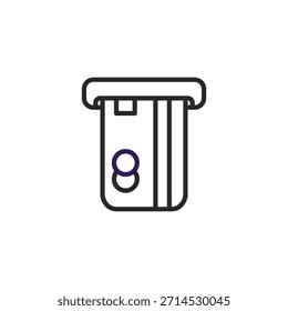 Una representación estilizada de una tarjeta que se inserta en un terminal de pago ilustra las transacciones financieras modernas. La Imagen comunica temas como el comercio sin efectivo, los pagos electrónicos seguros y