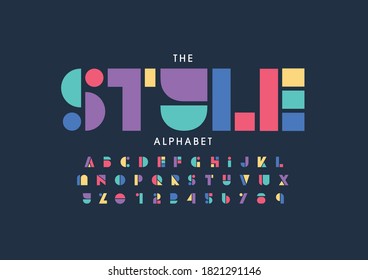 Stylized Design alphabet font vector