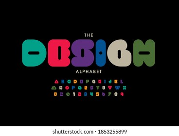 Stylized design alphabet font vector