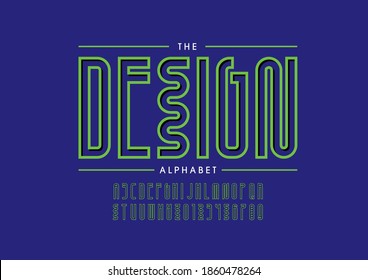 Vector de tipo alfabético de diseño estilizado