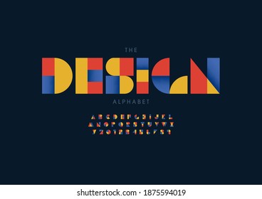 Vector de tipo alfabético de diseño estilizado