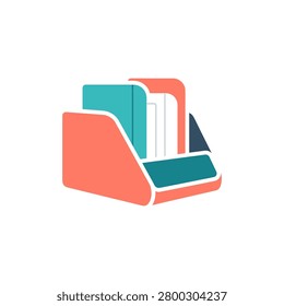 A stylized desk organizer in a bright studio setting conveying efficient document management and workflow solutions for corporate use.