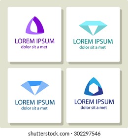 Stylized diamonds symbol. Vector illustration