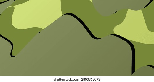 Stylized digital illustration of green mountain landscape with dark outlines, evoking nature and scenic outdoor views.