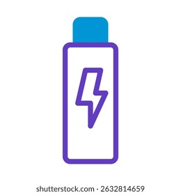 Stylized digital rendering of an energy symbol contained within a sleek device icon