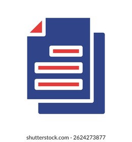 Stylized document icon symbolizing data, information and presentation design