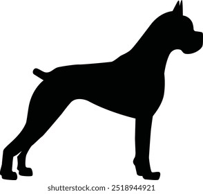 Stylized dog silhouette vector, perfect for pet-themed designs, logos, and illustrations