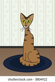 Stylized domestic cat