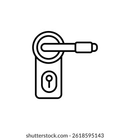 Stilisiertes Türschloss, minimales Design, symbolisiert Sicherheit und Zugänglichkeit
