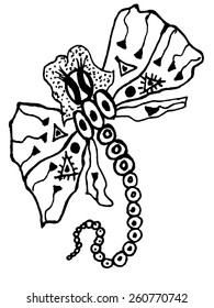 Stylized dragonfly - vector