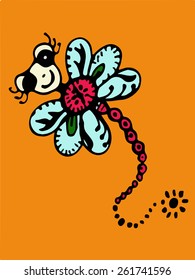 Stylized dragonfly - vector