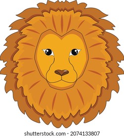 Dibujo estilizado de la cabeza de un león