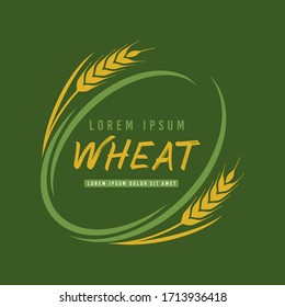 Stylized drawings of wheat branches