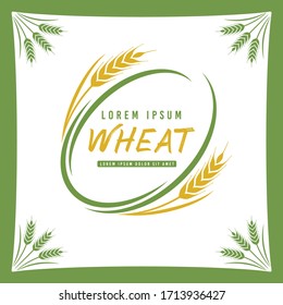 Stylized drawings of wheat branches