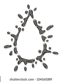 Stylized drop of oil. Vector illustration.