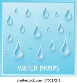 Stylized drops of water
