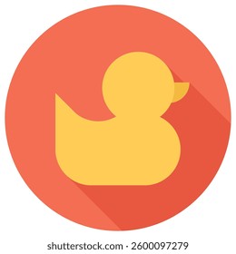 Stylized duck icon design, representing nature, animals, and playful creativity.