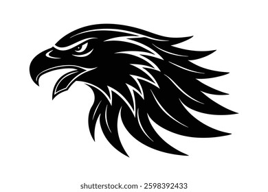 Stylized Eagle Head Silhouette Vector