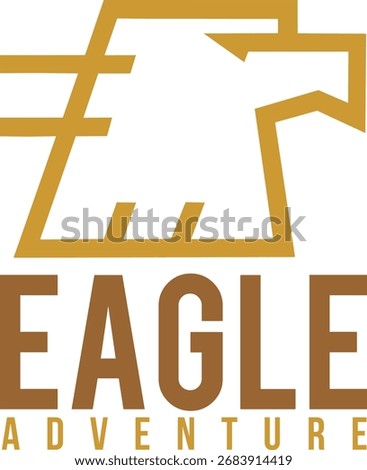 Stylized eagle logo representing strength and exploration, suitable for outdoor, adventure, or wildlife branding.