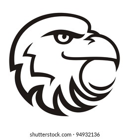 stylized eagle on white background