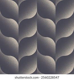 Stylized Ear Seamless Pattern Trend Dot Work Special Abstract Vector Background. Fancy Motif Halftone Art Illustration for Fashionable Textile Print. Loopable Unique Graphic Abstraction for Wallpaper