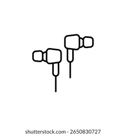 Stylized Earbuds Illustration On Transparent Audio Accessory Concept