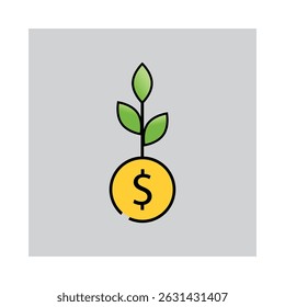 Stylized of Economic colorful logos and symbol