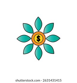 Stylized of Economic colorful logos and symbol
