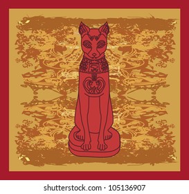 Stylized Egyptian cat