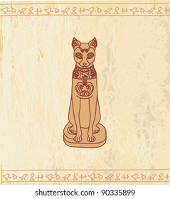 Stylized Egyptian cat