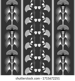 Stylized Egyptian vector seamless pattern for textile, decor, packaging.