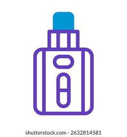 Stylized electronic cigarette illustration with bold colors and minimalist design