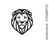 Stylized Elegant Lion Head Logo