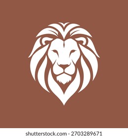 Logotipo estilizado de cabeça de leão elegante