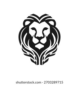 Logotipo elegante estilizado de la cabeza del león