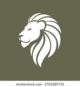 Logotipo elegante estilizado de la cabeza del león