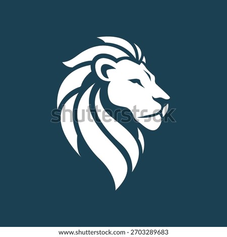 Stylized Elegant Lion Head Logo