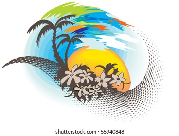 It is a stylized element of tropical landscape