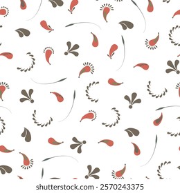 Stylized elements in the form of plants, reminiscent of ancient Russian painting.