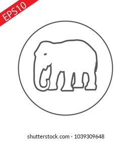 Stylized elephant icon. EPS10