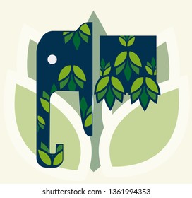 stylized elephant from sheets