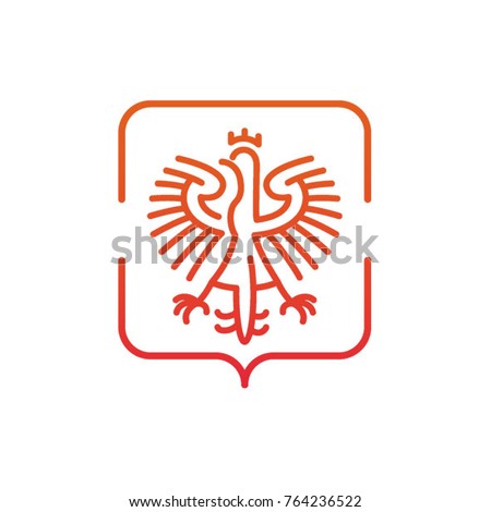 stylized emblem of the Polish eagle