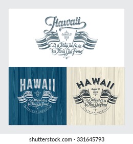 Stylized emblem of the state Hawaii