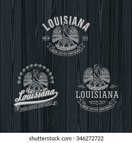 Stylized emblem of the state Louisiana black