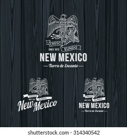 Stylized emblem of the State New Mexico, black