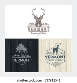 Stylized emblem of the state Vermont