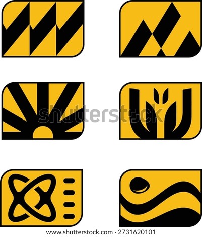 Stylized Energy, Growth, and Technology Icons